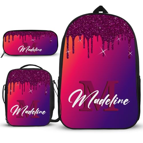 Rucksack-Set, Rucksack, spezieller Schulrucksack, Mädchen, Büchertasche mit Bleistifttaschen, Crossbody-Tasche, 3-teilig, Jungen, Geschenke, Alter 6 Jahre, Elegantes Muster, Rucksack, Rucksäcke von Generisch