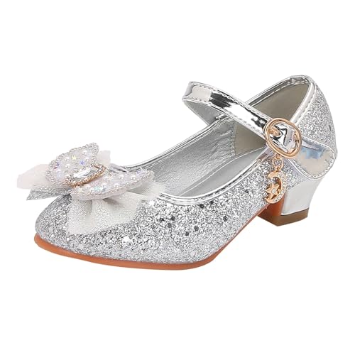 Säuglingskinder Baby Mädchen Ballerinas Perle Pailletten Strass Prinzessin Schuhe Einzelschuhe Kleine Lederschuhe Kristall Aesthetic Sandalen Crystal Bling Bowknot Single Sandalen von Generisch