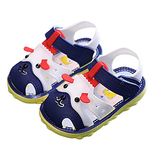 Sandalen 24 Mädchen Sommer Sandalen Cartoon Hund Sandalen Closed Toe Slip Premium Gummisohle Kleinkind First Walkers Schuhe Sandalen Kinder 36 (Blue, 21 Infant) von Generisch