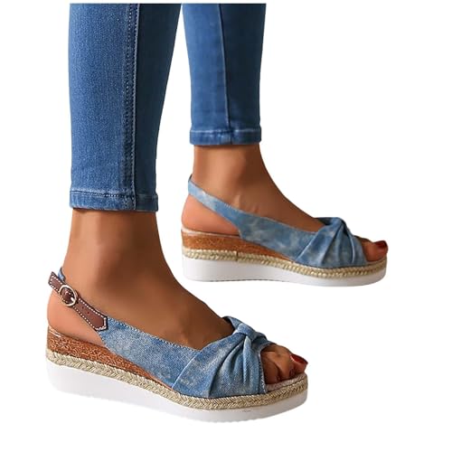 Sandalen Damen Sommer Mit Keilabsatz, Bequem Espadrilles Sandaletten Elegant Freizeitsandale, Offene Zehe Sandalen Frauen Outdoorsandalen Mit Schnalle Pu Leder Strandschuhe Bohemian Sommerschuhe Sandalen Damen Sommer Mit Keilabsatz, Bequem Espadrilles Sandaletten Elegant Freizeitsandale, Offene Zehe Sandalen Frauen Outdoorsandalen Mit Schnalle Pu Leder Strandschuhe Bohemian Sommerschuhe von Generisch