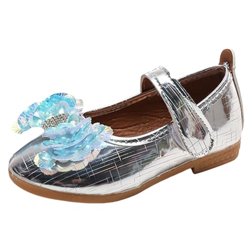 Sandalen Mädchen 35 Sommer Prinzessin Schuhe Trekkingsandalen Bogen Damenschuhe Kinder Flache Sandaletten Anti-Rutsch Klettverschluss Sommerschuhe Zehenschutz Pantoletten Römersandalen Sandalen von Generisch