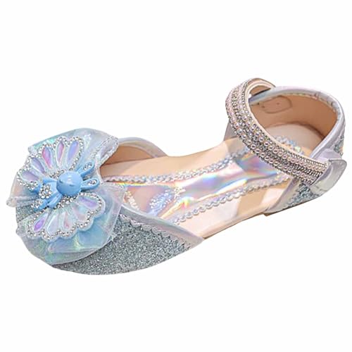 Sandalen Mädchen Sommer Prinzessin Schuhe Kinder Flache Sandaletten Anti-Rutsch Bindegürtel Trekkingsandalen Sommerschuhe Zehenschutz Bogen Damenschuhe Gladiator Sandalen Pantoletten Römersandalen von Generisch