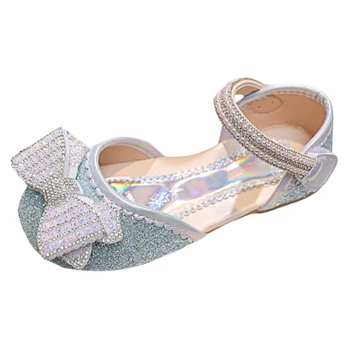 Sandalen Mädchen Sommer Prinzessin Schuhe Trekkingsandalen Bogen Damenschuhe Kinder Flache Sandaletten Anti-Rutsch Klettverschluss Sommerschuhe Zehenschutz Stitch Sandalen Pantoletten Römersandalen von Generisch