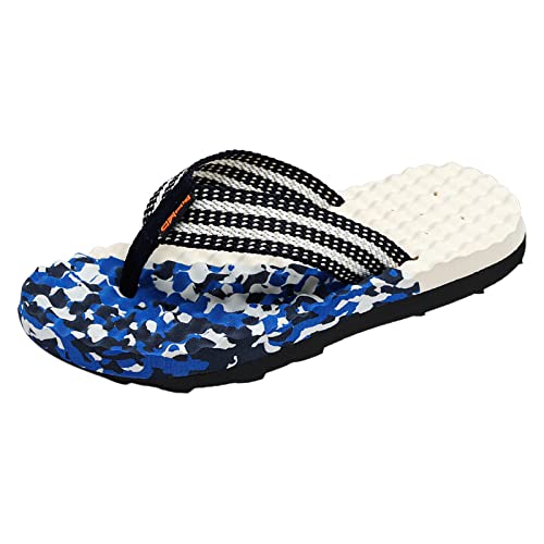 Sandalen für Herren, Flip-Flops, flache Unterseite, dicke Unterseite, rutschfest und leicht, bequem, Camouflage-Muster, Strand-Hausschuhe, Dusch-Hausschuhe, dunkelblau, 41 1/3 EU Sandalen für Herren, Flip-Flops, flache Unterseite, dicke Unterseite, rutschfest und leicht, bequem, Camouflage-Muster, Strand-Hausschuhe, Dusch-Hausschuhe, dunkelblau, 41 1/3 EU von Generisch