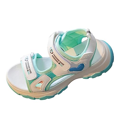 Sandalen für Mädchen Sommer Prinzessin Schuhe Damenschuhe Sommerschuhe Open Toe Kinder Flache Sandaletten Anti-Rutsch Klettverschluss Trekkingsandalen Römersandalen Pantoletten Gladiator Sandalen von Generisch