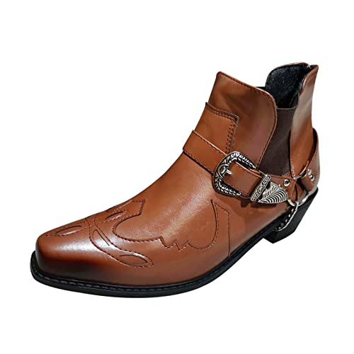 Schnalle spitz zulaufender Absatz Gürtel dick kurz Mode Herren Stiefel Stiefel Herren Stiefel Ledermantel Herren, gelb, 40 2/3 EU Schnalle spitz zulaufender Absatz Gürtel dick kurz Mode Herren Stiefel Stiefel Herren Stiefel Ledermantel Herren, gelb, 40 2/3 EU von Generisch