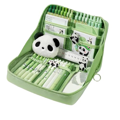 Schulbedarf-Set, niedliches Schulbedarf, Panda-Design, Anhänger, Haftnotizen, Stifteetui, Broschen-Set für Studenten, Kindergarten, Zuhause, Kinder, Teenager Schulbedarf-Set, niedliches Schulbedarf, Panda-Design, Anhänger, Haftnotizen, Stifteetui, Broschen-Set für Studenten, Kindergarten, Zuhause, Kinder, Teenager von Generisch