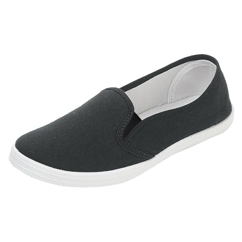 Segeltuchschuhe für Damen, flache Schuhe, Slipper, Espadrilles, lässig, niedrig, Turnschuhe, Walkingschuhe, athletische Sneaker, atmungsaktive Netz-Sportschuhe, leicht, rutschfest, Tennisschuhe, von Generisch