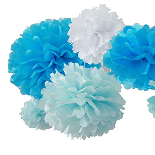 Seidenpapier Pompoms Pom Poms handgefertigt Hochzeitsfest Dekorationen Bälle| Aqua Blue, 6' 15cm- 1pc| Robust und praktisch Seidenpapier Pompoms Pom Poms handgefertigt Hochzeitsfest Dekorationen Bälle| Aqua Blue, 6' 15cm- 1pc| Robust und praktisch von Generisch