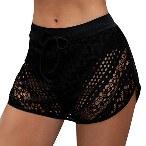 Sexy Badeshorts Damen Spitze Große Größe Badehose Bauchweg High Waist Strand Shorts Damen Kurz Mesh Schnell Trocknend Sommer Hollow Spitzen Schwimmhose Boardshorts Shwimmshorts Frauen Schwarz Sexy Badeshorts Damen Spitze Große Größe Badehose Bauchweg High Waist Strand Shorts Damen Kurz Mesh Schnell Trocknend Sommer Hollow Spitzen Schwimmhose Boardshorts Shwimmshorts Frauen Schwarz von Generisch
