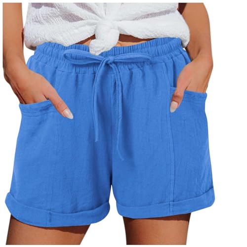 Shorts Damen Leinen Musselin Kurze Hose Beach Mit Taschen Mode Lässige Freizeit Stoffhose Stretch Gerades Bein Kordelzug Leinenhose Damen Bermuda Sommer Kurze Hose Für Die Shorts Damen Leinen Musselin Kurze Hose Beach Mit Taschen Mode Lässige Freizeit Stoffhose Stretch Gerades Bein Kordelzug Leinenhose Damen Bermuda Sommer Kurze Hose Für Die von Generisch