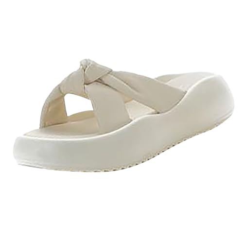 Slip-On-Hausschuhe für Damen, Netz, rot, dicke Unterseite, modisch, lässig, Hundert mit Schleife, Senioren-Sinne, Sommer, weiche Unterseite, rutschfeste Hausschuhe, Sandalen, Hausschuhe, weiß, 37.5 EU Slip-On-Hausschuhe für Damen, Netz, rot, dicke Unterseite, modisch, lässig, Hundert mit Schleife, Senioren-Sinne, Sommer, weiche Unterseite, rutschfeste Hausschuhe, Sandalen, Hausschuhe, weiß, 37.5 EU von Generisch