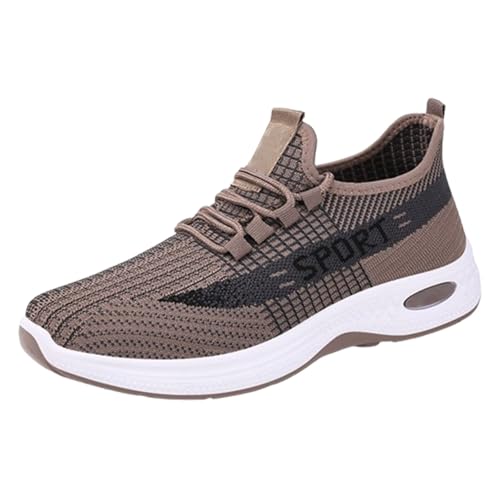Slip-On-Sneaker, leicht, atmungsaktiv, Netz-Schuhe, Herren, neues Fliegengewebe, lässig, bequem, atmungsaktiv, leicht, Netzstoff, Sport-Freizeitschuhe, coffee, 42 1/3 EU Slip-On-Sneaker, leicht, atmungsaktiv, Netz-Schuhe, Herren, neues Fliegengewebe, lässig, bequem, atmungsaktiv, leicht, Netzstoff, Sport-Freizeitschuhe, coffee, 42 1/3 EU von Generisch
