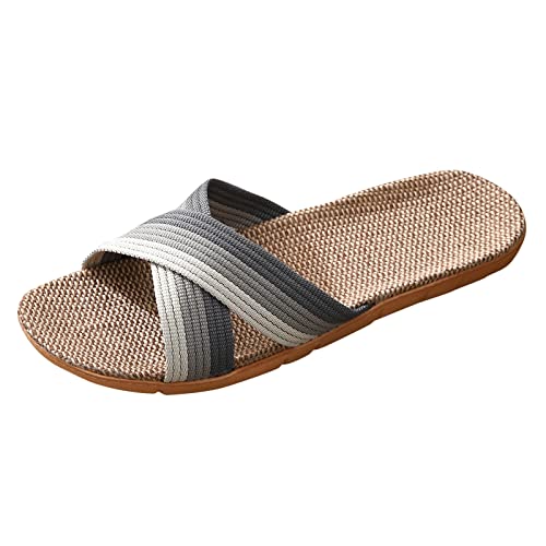 Slippers Herren 43 Rutschfest Sommer - Badeschlappen Herren Offener Zeh Kreuzriemen Hausschuhe Sommerschuhe Espadrilles Slipper Leicht Indoor Outdoor Strandschuhe Textil Badeschlappen Slides Sandalen Slippers Herren 43 Rutschfest Sommer - Badeschlappen Herren Offener Zeh Kreuzriemen Hausschuhe Sommerschuhe Espadrilles Slipper Leicht Indoor Outdoor Strandschuhe Textil Badeschlappen Slides Sandalen von Generisch