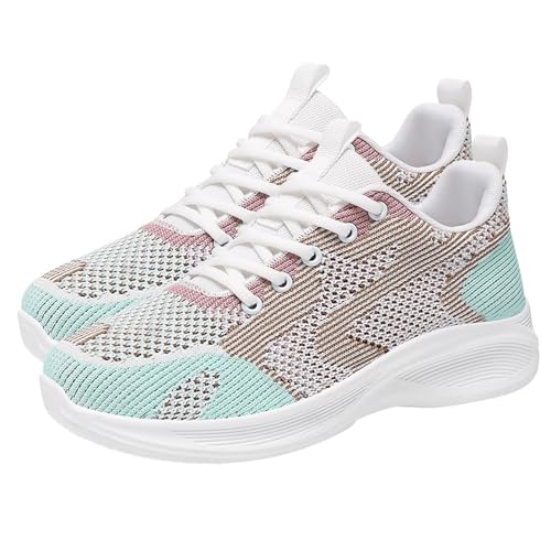 Sneakers aus Netzstoff für Damen – Schnürsenkel, Sneaker, weich, bequem, Wanderschuhe für Damen, mit Luftpolster, leicht, atmungsaktiv, Joggingschuhe für Damen, Outdoor-Workout-Trainingsschuhe für von Generisch