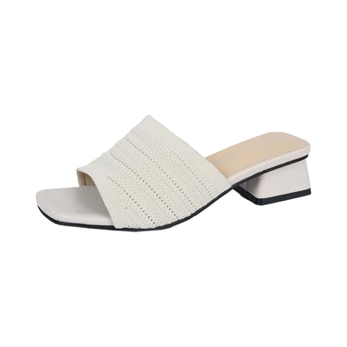 Sommer-Hausschuhe mit Fischmund, gestrickt, One-Touch, offener Zehenbereich, klobig, modische Schuhe, orthopädische Slides, Partykleid, Pumps, Schuhe, bequem, waschbar, lässig, Strandsandalen Sommer-Hausschuhe mit Fischmund, gestrickt, One-Touch, offener Zehenbereich, klobig, modische Schuhe, orthopädische Slides, Partykleid, Pumps, Schuhe, bequem, waschbar, lässig, Strandsandalen von Generisch