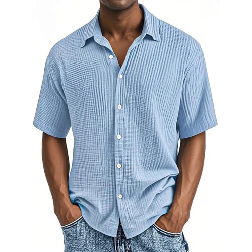 Sommer Leinenhemd Herren Kurzarm Hemd Baumwolle Leinen Kurzarmhemd Oversize Freizeithemd Freizeit Hemden Leichte Fischerhemd Dünne Hawaiihemd Lässig Strandhemd Musselin Herrenhemden Stehkragenhemd Sommer Leinenhemd Herren Kurzarm Hemd Baumwolle Leinen Kurzarmhemd Oversize Freizeithemd Freizeit Hemden Leichte Fischerhemd Dünne Hawaiihemd Lässig Strandhemd Musselin Herrenhemden Stehkragenhemd von Generisch
