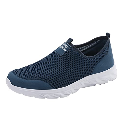 Sommer Sportschuhe Herren Gr 40, Schuhe Herren Sneaker Ohne Schnürsenkel Freizeitschuhe Atmungsaktiv Laufschuhe Leichtgewichts Schlupfschuhe Slip On Outdoorschuhe Weichen Sohle Wanderschuhe_ von Generisch