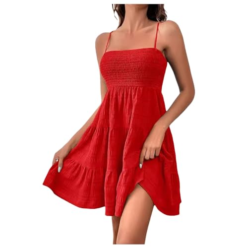 Sommerkleider, Sommerkleid Damen Empire Waist Trägerkleid Ärmellos Spaghettitrger Kleid Freizeitkleid Sommer Lässig Strandkleid A-Linien Kleider Leicht Minikleid L Sommerkleider, Sommerkleid Damen Empire Waist Trägerkleid Ärmellos Spaghettitrger Kleid Freizeitkleid Sommer Lässig Strandkleid A-Linien Kleider Leicht Minikleid L von Generisch