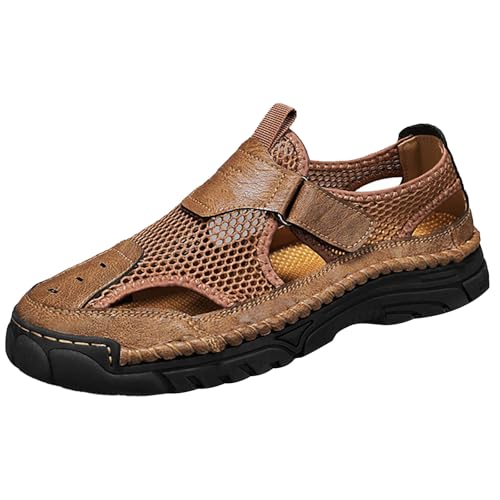 Sommerschuhe Herren Leicht Slipper Flache Lederschuhe Freizeitschuhe Wanderschuhe Mesh Atmungsaktiv Trekkingsandalen Freizeit Outdoorsandalen rutschfest Sandalen Trekkingsandalen Sportsandalen Sommerschuhe Herren Leicht Slipper Flache Lederschuhe Freizeitschuhe Wanderschuhe Mesh Atmungsaktiv Trekkingsandalen Freizeit Outdoorsandalen rutschfest Sandalen Trekkingsandalen Sportsandalen von Generisch