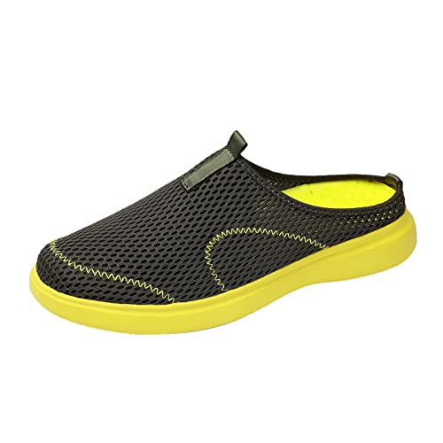 Sommerschuhe Herren Leicht Slipper - Freizeitschuhe Herren Sommer Mesh Atmungsaktive Sneaker Slip-On Sportsandalen Geschlossen Vorne Flacheschuhe Bequemschuhe Ohne Schnürung Slipper Outdoorschuhe von Generisch