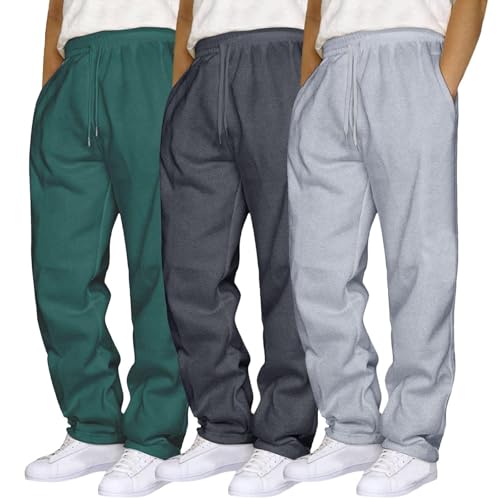 Sporthose Herren 3er Set Freizeit Sweathose Einfarbige Locker Geschnittene Lauf und Fitnesshose Leichte Atmungsaktive Outdoor Sporthose Bequeme Jogging Trainingshose Modische Vielseitige Freizeithose Sporthose Herren 3er Set Freizeit Sweathose Einfarbige Locker Geschnittene Lauf und Fitnesshose Leichte Atmungsaktive Outdoor Sporthose Bequeme Jogging Trainingshose Modische Vielseitige Freizeithose von Generisch