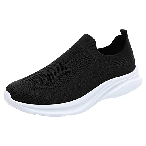 Sportschuhe für Herren und Damen, Netzstoff, atmungsaktiv, modisch, einfarbig, Sommer-Sneaker, Stiefel, Größe, weiß, 7.5 UK 3X-Narrow von Generisch