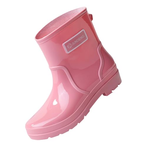 Stiefeletten für Damen, Größe 40, Gummi, rutschfest, Regenschuhe, Outdoor-Stiefel, Jagdstiefel, Wanderschuhe, Größe 39, rose, 39 EU Stiefeletten für Damen, Größe 40, Gummi, rutschfest, Regenschuhe, Outdoor-Stiefel, Jagdstiefel, Wanderschuhe, Größe 39, rose, 39 EU von Generisch
