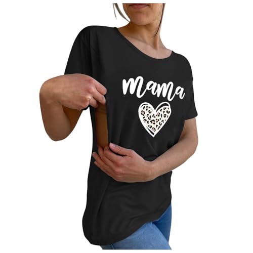 Still Tshirt Schwarz Mit Reißverschluss Umstandsmode Oberteil Mama Herz Druck Nursing Shirt Breastfeeding Postpartale Clothes Stillen Schwangerschaftskleidung Sommer Umstandsshirt Mit Brusttasche Still Tshirt Schwarz Mit Reißverschluss Umstandsmode Oberteil Mama Herz Druck Nursing Shirt Breastfeeding Postpartale Clothes Stillen Schwangerschaftskleidung Sommer Umstandsshirt Mit Brusttasche von Generisch