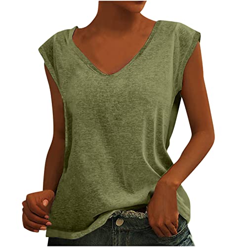 Tank Top Damen Bluse Ärmellose Shirts Locker Blusentop Flügelärmeln Trägershirt Sexy Oberteile V Ausschnitt Tanktops Basic Tees Leicht Sport Shirt Unterhemd Vest Kleidung Elegant Sommershirt Tank Top Damen Bluse Ärmellose Shirts Locker Blusentop Flügelärmeln Trägershirt Sexy Oberteile V Ausschnitt Tanktops Basic Tees Leicht Sport Shirt Unterhemd Vest Kleidung Elegant Sommershirt von Generisch