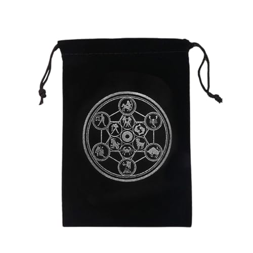 Tarot-Kartenhalter-Tasche | Strapazierfähiger Schmuckbeutel Mysterious Black Magic Themed,Langlebige Tarotkartentaschen für Hexenweisheiten, Brettspielkarten, Tarotkartenzubehör, Geschenktüte Tarot-Kartenhalter-Tasche | Strapazierfähiger Schmuckbeutel Mysterious Black Magic Themed,Langlebige Tarotkartentaschen für Hexenweisheiten, Brettspielkarten, Tarotkartenzubehör, Geschenktüte von Generisch