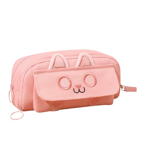 Tier-Federmäppchen, Katzen-Federmäppchen - Tragbare Cartoon-Katzen-Federmäppchen | Federmäppchen mit Reißverschluss, Schreibtisch-Organizer, ästhetische Federmäppchen, Briefpapierbox für Haftnotizen Tier-Federmäppchen, Katzen-Federmäppchen - Tragbare Cartoon-Katzen-Federmäppchen | Federmäppchen mit Reißverschluss, Schreibtisch-Organizer, ästhetische Federmäppchen, Briefpapierbox für Haftnotizen von Generisch