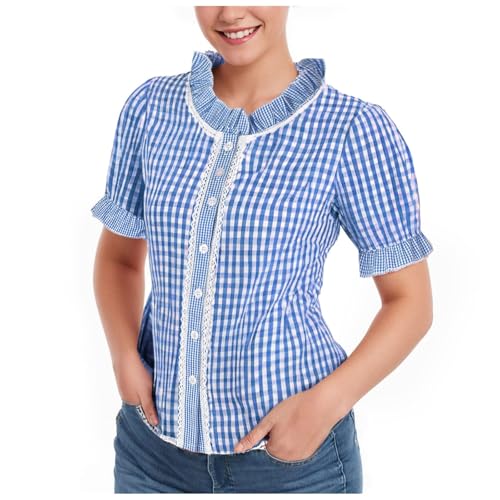 Trachtenbluse Damen Rot Weiss Kariert Trachten Oberteil Damen Taillierte Trachten Bluse Kurzarm Trachtenbluse Damen Modern Oktoberfest Damen Outfit Trachtenblusen Traditionelle BayerischeTrachtenshirt Trachtenbluse Damen Rot Weiss Kariert Trachten Oberteil Damen Taillierte Trachten Bluse Kurzarm Trachtenbluse Damen Modern Oktoberfest Damen Outfit Trachtenblusen Traditionelle BayerischeTrachtenshirt von Generisch