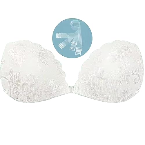 Trägerloser Große Größen Damen Klebe-BH Push Up Trägerloser BH Klebe-BH Rückenfreier BH Spitzen-BH Wiederverwendbare Brustwarzenabdeckungen für Rückenfreie Kleidung Badeanzug Brautkleid (White, B) Trägerloser Große Größen Damen Klebe-BH Push Up Trägerloser BH Klebe-BH Rückenfreier BH Spitzen-BH Wiederverwendbare Brustwarzenabdeckungen für Rückenfreie Kleidung Badeanzug Brautkleid (White, B) von Generisch