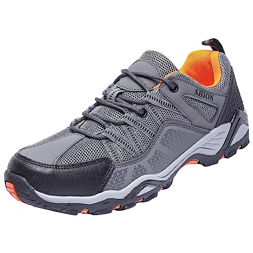 Trekkingschuhe Herren Wasserdicht, Wasserdicht Weit Sommer Atmungsaktiv Bergschuhe Hiking Schuhe Bequemer Trekking Freizeitschuhe Trekkingschuhe Rutschfeste Leichte Outdoor Schuhe Wanderschuhe von Generisch