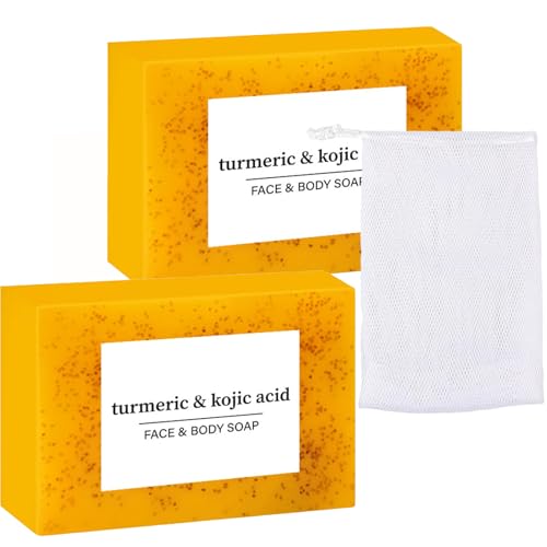 Turmeric & Kojic Seife Mit Blasenschirm, Honig-Zitronen-Kurkuma-Seife für die Tiefenreinigung von Gesicht und Körper, Sanfte Hautpflege, Kurkuma Kojisäure-Seife,Feuchtigkeitsspendend, für Frauen (2) Turmeric & Kojic Seife Mit Blasenschirm, Honig-Zitronen-Kurkuma-Seife für die Tiefenreinigung von Gesicht und Körper, Sanfte Hautpflege, Kurkuma Kojisäure-Seife,Feuchtigkeitsspendend, für Frauen (2) von Generisch