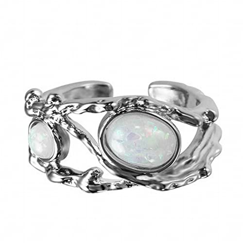 Verlobungsringe für Damen, hohler Ring mit Diamantring, kaltes Windlicht, Luxusring, Verlobungsringe, Einheitsgröße, Metall, Kein Edelstein Verlobungsringe für Damen, hohler Ring mit Diamantring, kaltes Windlicht, Luxusring, Verlobungsringe, Einheitsgröße, Metall, Kein Edelstein von Generisch