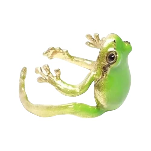 Verstellbarer Süßer Frosch Ring für Damen und Kinder Blau Grün Emaille Harz Kreativ Offener Tier Schmuck Deko Niedlichkeitsring Personalisierbare Froschförmige Accessoires für alle Altersgruppen Verstellbarer Süßer Frosch Ring für Damen und Kinder Blau Grün Emaille Harz Kreativ Offener Tier Schmuck Deko Niedlichkeitsring Personalisierbare Froschförmige Accessoires für alle Altersgruppen von Generisch
