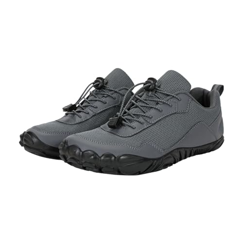 Warme Plüschschuhe aus Baumwolle, tragen und rutschfest, 5-Finger-Baumwollschuhe, Outdoor-Sportschuhe, Wanderschuhe, Sneaker-Einlegesohlen, Herren, Größe 47, dunkelgrau, 4.5 UK 3X-Narrow von Generisch