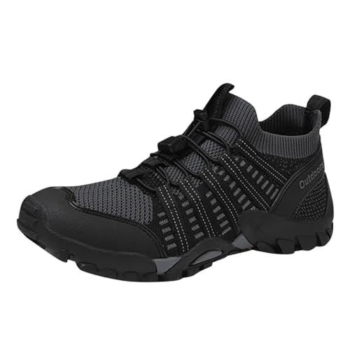 Wasserschuhe Herren Schwimmschuhe Wasser Strandschuhe Urlaub Modern Coole Sommerschuhe Atmungsaktiv Wasserdicht Wassersandalen Sommer SlipStop Tauchschuhe Badeschuhe Leichte Water Shoes Grau，42 von Generisch