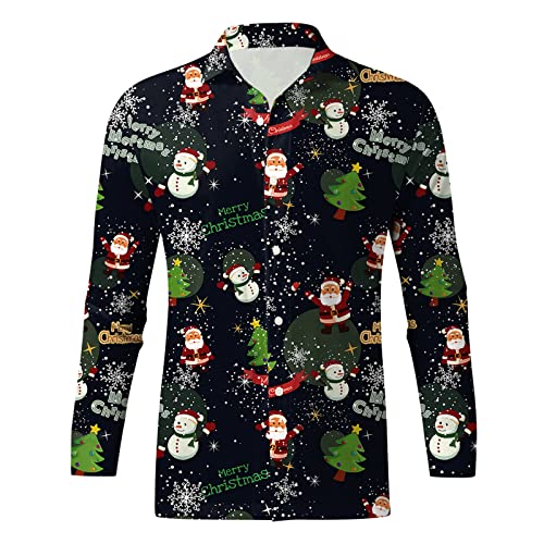Weihnachten Hemd Herren Hawaii Hemd Weihnachtshemd Langarmshirts 3D Druck Slim Fit Hemden Weihnachtspullover Lustig mit Blumenmuster Langarm Shirt Freizeithemd Christmas Hawaiihemd Weihnachten Hemd Herren Hawaii Hemd Weihnachtshemd Langarmshirts 3D Druck Slim Fit Hemden Weihnachtspullover Lustig mit Blumenmuster Langarm Shirt Freizeithemd Christmas Hawaiihemd von Generisch