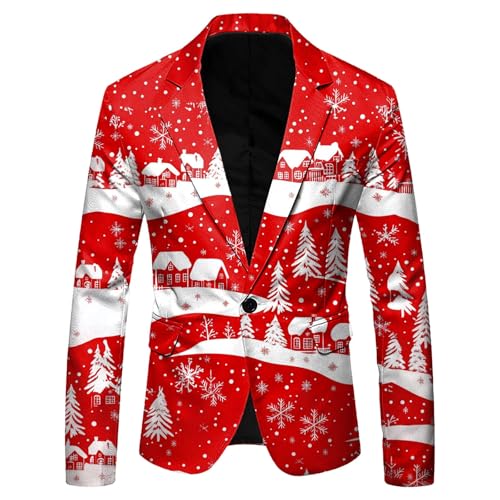 Weihnachtsblazer Herren Elegant Anzugjacken Party Blazer Weihnachten Party Sakko Slim Fit Langarm Weihnachtsbaum Jacke Freizeit Weihnachtsjacke Herren Weihnacht Sakko Weihnachtsmotiv Suit Jacket Weihnachtsblazer Herren Elegant Anzugjacken Party Blazer Weihnachten Party Sakko Slim Fit Langarm Weihnachtsbaum Jacke Freizeit Weihnachtsjacke Herren Weihnacht Sakko Weihnachtsmotiv Suit Jacket von Generisch