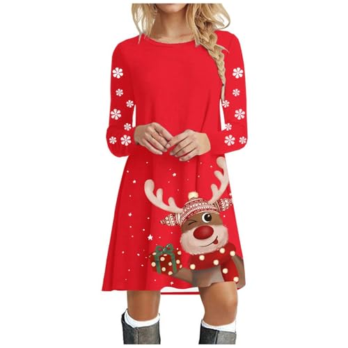 Weihnachtskleid Damen Langarm Pullover Kleid Autumn Winter Rundhals Minikleid Rentier Druck Weihnachten Kleider Elegant Weihnachtsfeier Blusenkleid Oberteile Weihnachtskostüm Kleid Weihnachten Damen Weihnachtskleid Damen Langarm Pullover Kleid Autumn Winter Rundhals Minikleid Rentier Druck Weihnachten Kleider Elegant Weihnachtsfeier Blusenkleid Oberteile Weihnachtskostüm Kleid Weihnachten Damen von Generisch