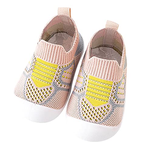 Winter Schuhe Junge Kleinkind Kinder Kleinkind Neugeborenes Baby Mädchen Schuhe Erste Atmungsaktive Weiche rutschfeste Verschleißfeste Krippenschuhe Prewalker Sneaker Tanzschuhe (Pink, 18 Infant) von Generisch