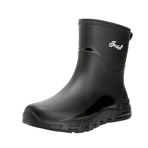 Winter Sneaker Herren Gefüttert Wasserdicht,Herren Regenstiefel Wasserschuhe,Einfarbig High Top,Gummischuhe Casual Outdoor Rutschfeste Überschuhe Regenstiefel Winter Sneaker Herren Gefüttert Wasserdicht,Herren Regenstiefel Wasserschuhe,Einfarbig High Top,Gummischuhe Casual Outdoor Rutschfeste Überschuhe Regenstiefel von Generisch