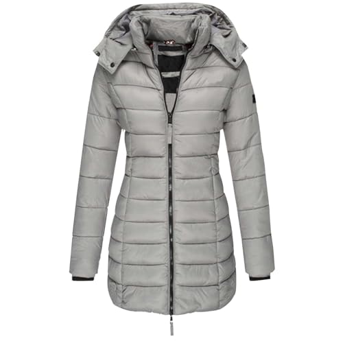 Winterjacke Steppmantel Damen Wintermantel mit Kapuze Lang Outdoor Warm Gefüttert Steppjacke Schwarz Daunenjacke Damen Winter Frauen Zipper Mantel Damen Parka Winterjacke Steppmantel Damen Wintermantel mit Kapuze Lang Outdoor Warm Gefüttert Steppjacke Schwarz Daunenjacke Damen Winter Frauen Zipper Mantel Damen Parka von Generisch
