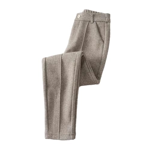Woll-Anzughose für Damen, hohe Taille, Fleece, Haremshose, Winter, elegant, einfarbig, dick, warm, lässig, Bleistifthose, coffee, XL Woll-Anzughose für Damen, hohe Taille, Fleece, Haremshose, Winter, elegant, einfarbig, dick, warm, lässig, Bleistifthose, coffee, XL von Generisch