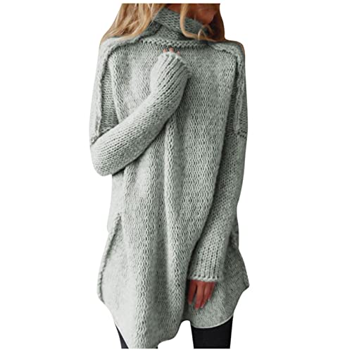 damen pullover herbst,hoodie damen weihnachten,grobstrickpullover damen,kapuzenpullover strickpullover damen,damen sweatshirt unregelmäßiges rollkragen pullover abschlusskleid,pulli damen,damen mode,s von Generisch