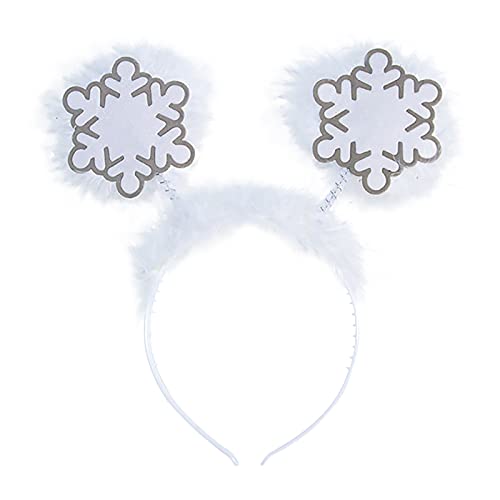 kopfbedeckung Damen Hüte Herren Mützen Caps Weihnachten süßes Stirnband für Frauen Stirnbänder für Mädchen Weihnachtsbaum Schneeflocke Weihnachtsgeschenke Stirnband Silikon Kopfbedeckung (F, One Size) von Generisch