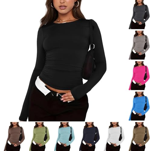 langarm crop top damen,sport obertelle damen,clean girl essentials,enge oberteile,tops teenager mädchen bauchfrei,sport oberteile damen eng,mädchen klamotten,crop top langarm damen,langarm oberteile d von Generisch